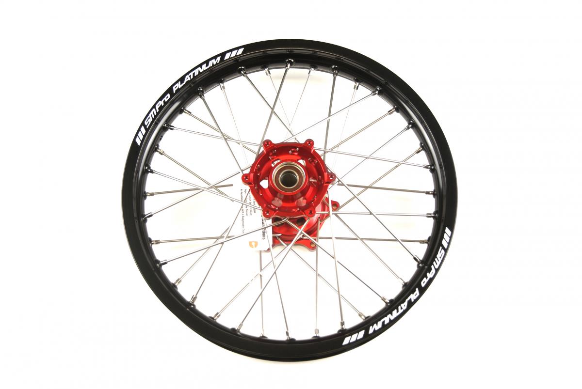 SM PRO 19x2.15 REAR WHEEL BLACK RIM, RED HUB GAS GAS MC 125/250F/450F