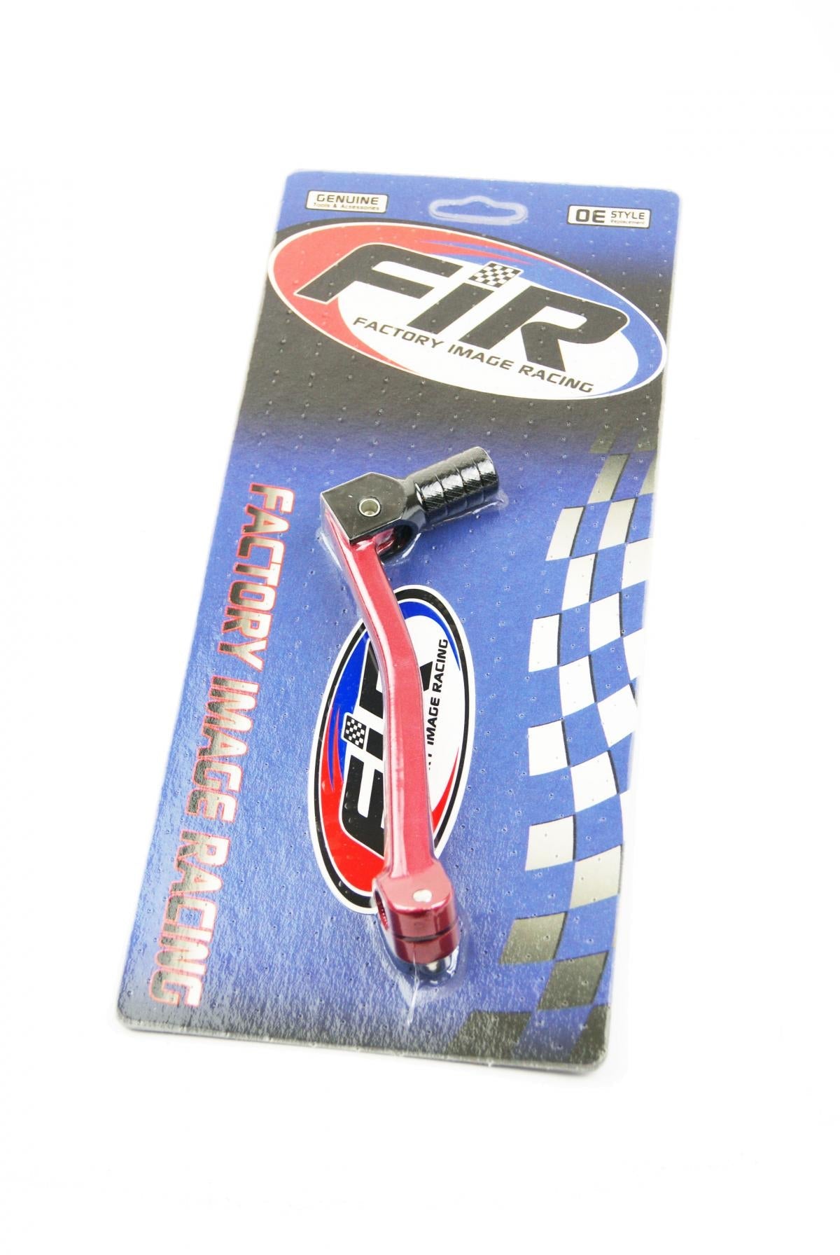 GEAR LEVER ALLOY RED, BLACK TIP, 11mm SPLINE, 140mm LONG