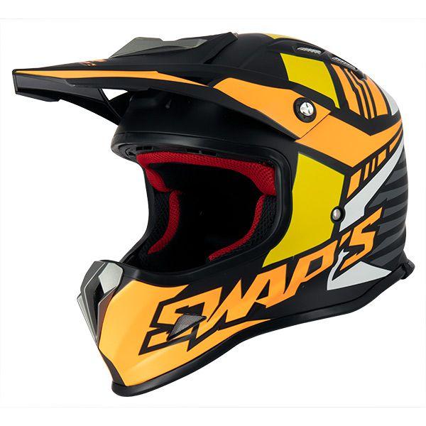 SWAP'S KIDS MX HELMET Small 47-48cm - Black/Yellow/Orange