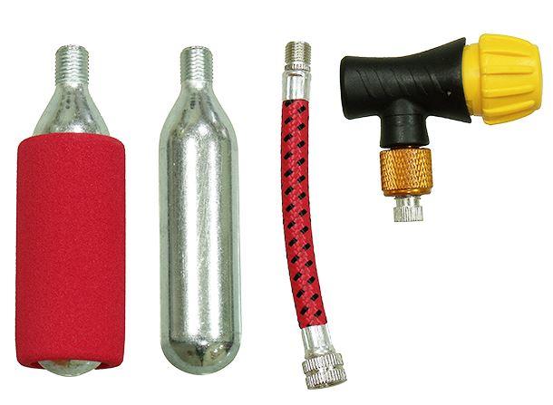 TIRE REPAIR KIT WITH INFLATER + 2 x 16g Co2 CARTRIDGE