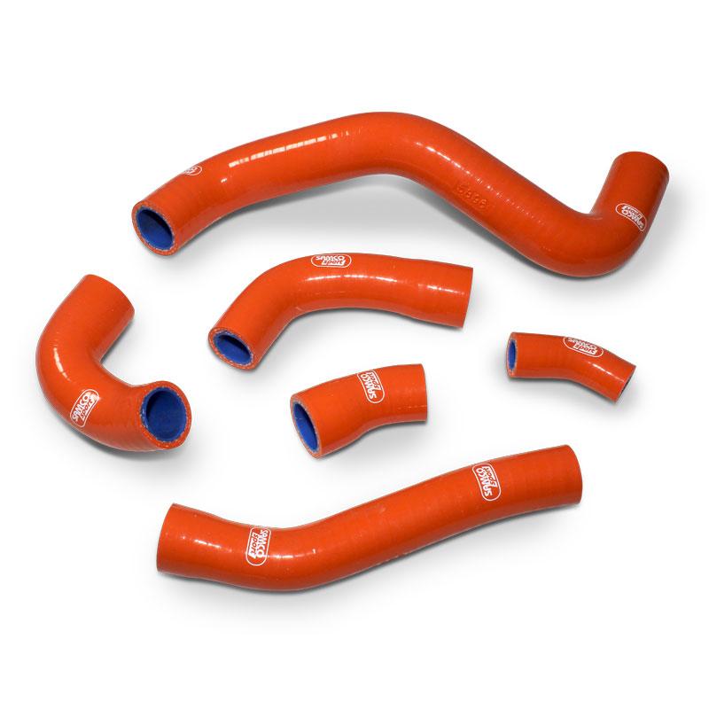 SAMCO HOSE KIT KTM 350 EXC-F 20-21 OEM DESIGN, 6 PIECE KIT, ORANGE, KTM-125 OR