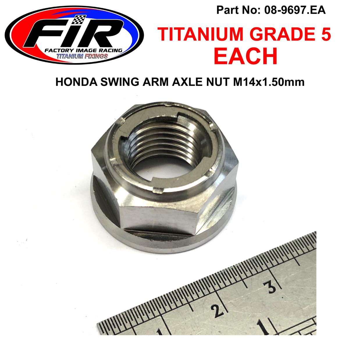 GR5 HONDA SWING ARM NUT, Ti-GR5 INSERT / M14x1.50mm / EACH,  / 90305-KZ3-B01
