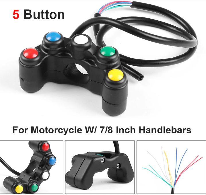 5 BUTTON UNIVERSAL HANDLEBAR SWITCH