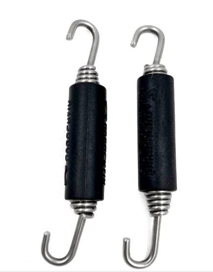 EXHAUST SPRING 90mm PK-2 SWIVEL BOTH ENDS, WITH ANTI VIBRATION RUBBER