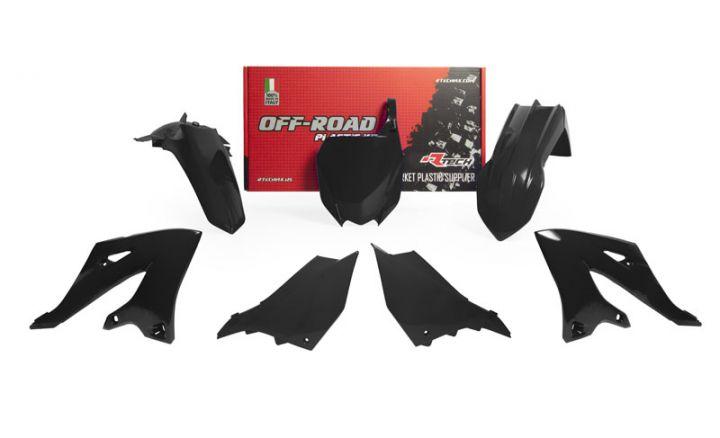 R-TECH BLACK PLASTIC KIT/5 YAMAHA YZ125/250 2022-2023, YZ125/250X 2023
