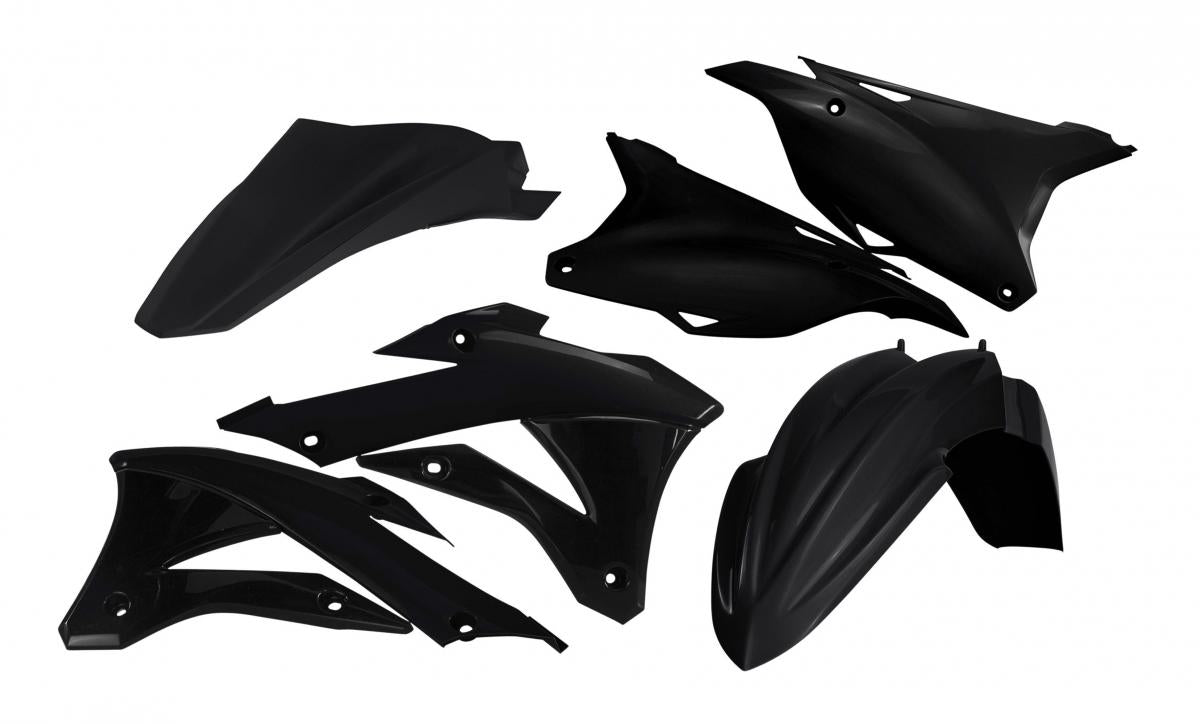 R-TECH BLACK PLASTIC KIT/5 KAWASAKI KX85 2022-2024, KX112 2022-2024