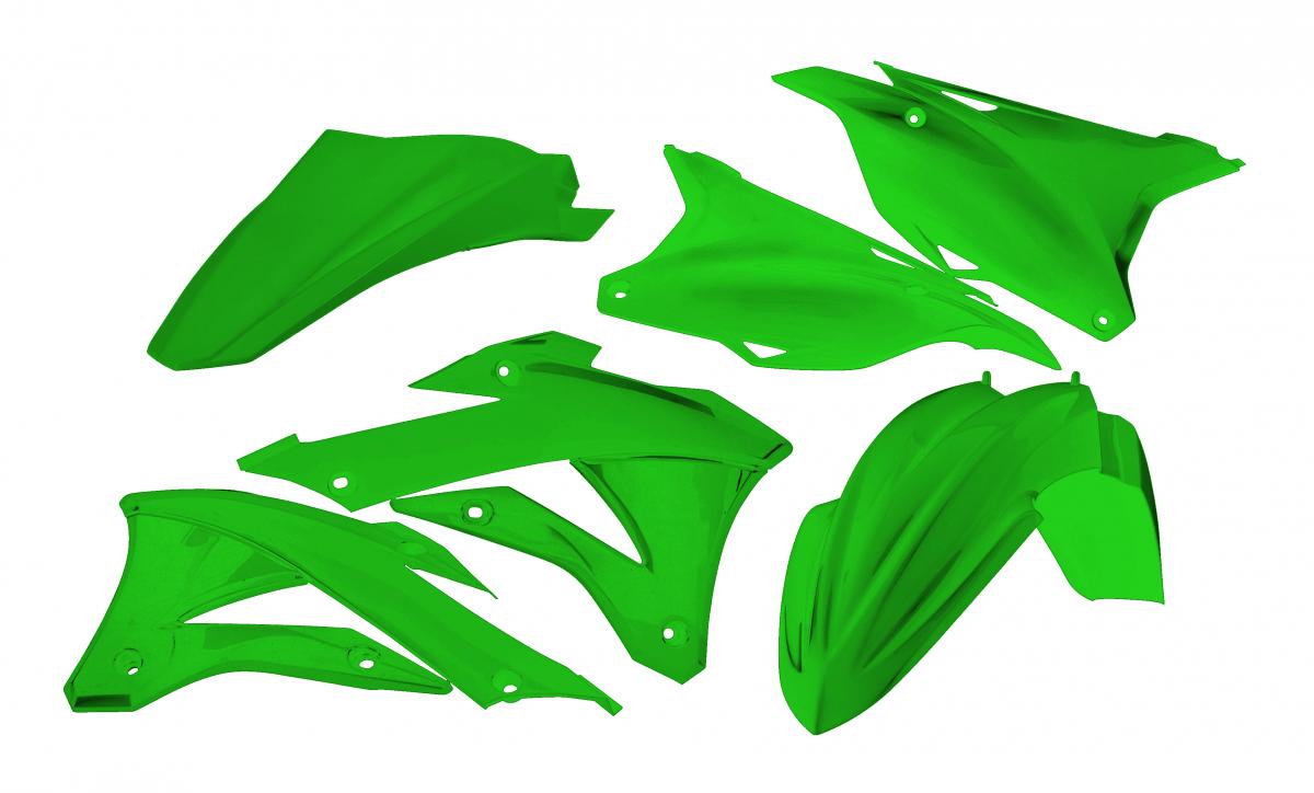 R-TECH OEM GREEN PLASTIC KIT/5 KAWASAKI KX85 2022-2024, KX112 2022-2024
