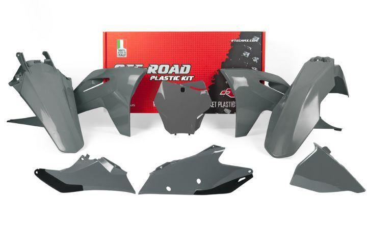 R-TECH GREY PLASTIC KIT/6 GAS GAS MC/MC-F/EX/EX-F 125-450 2021-2023