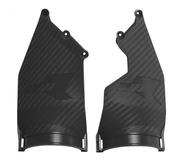 R-TECH BLACK TRIPLE CLAMP PROTECTORS FOR BETA RR HEADLIGHT 2020-2023