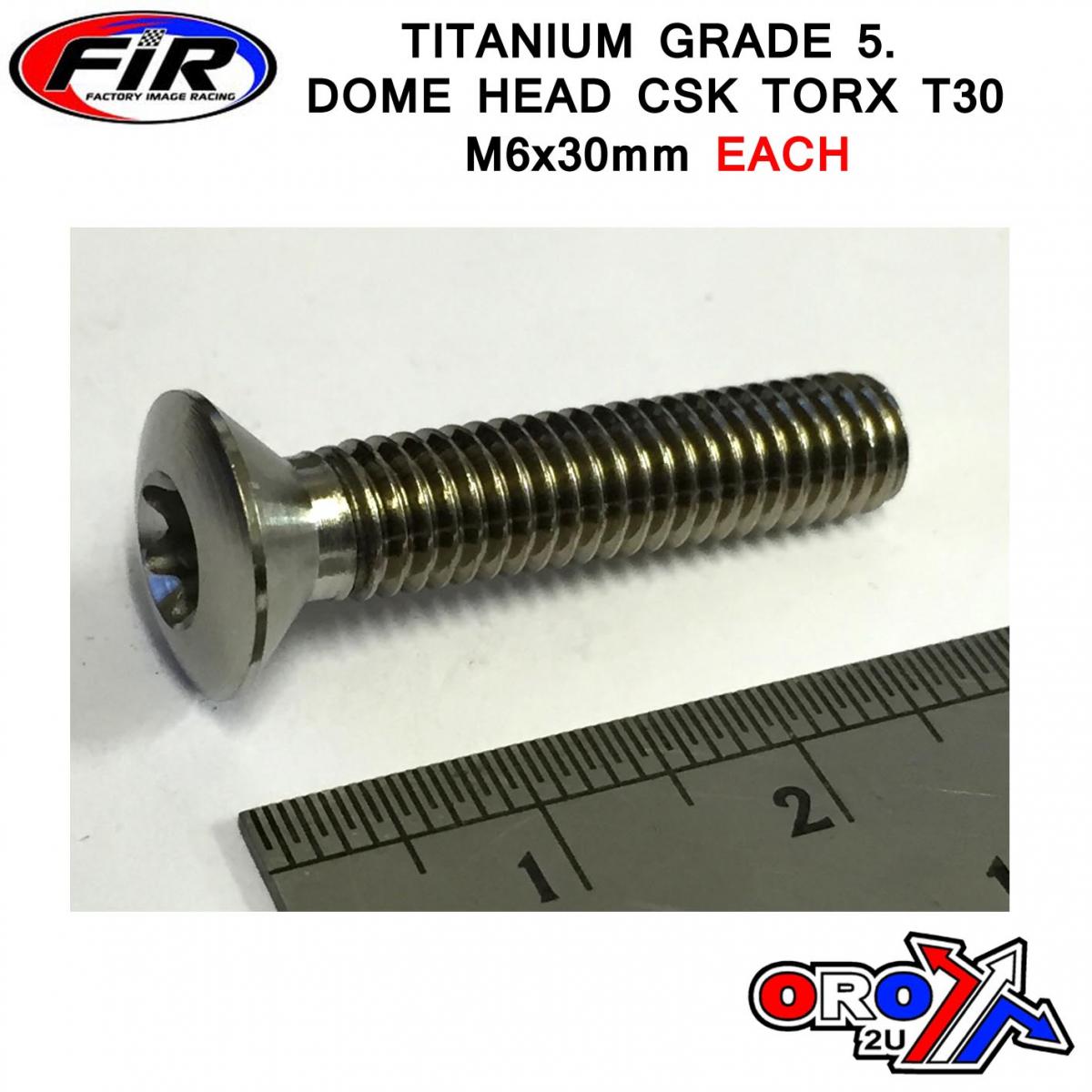 TITANIUM CSK.D TORX M6x30mm