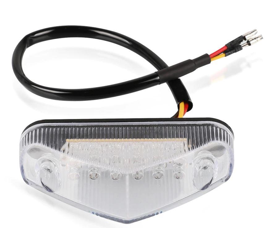 RED LED REAR LIGHT with CLEAR LENS, HONDA CRF250 CRF450