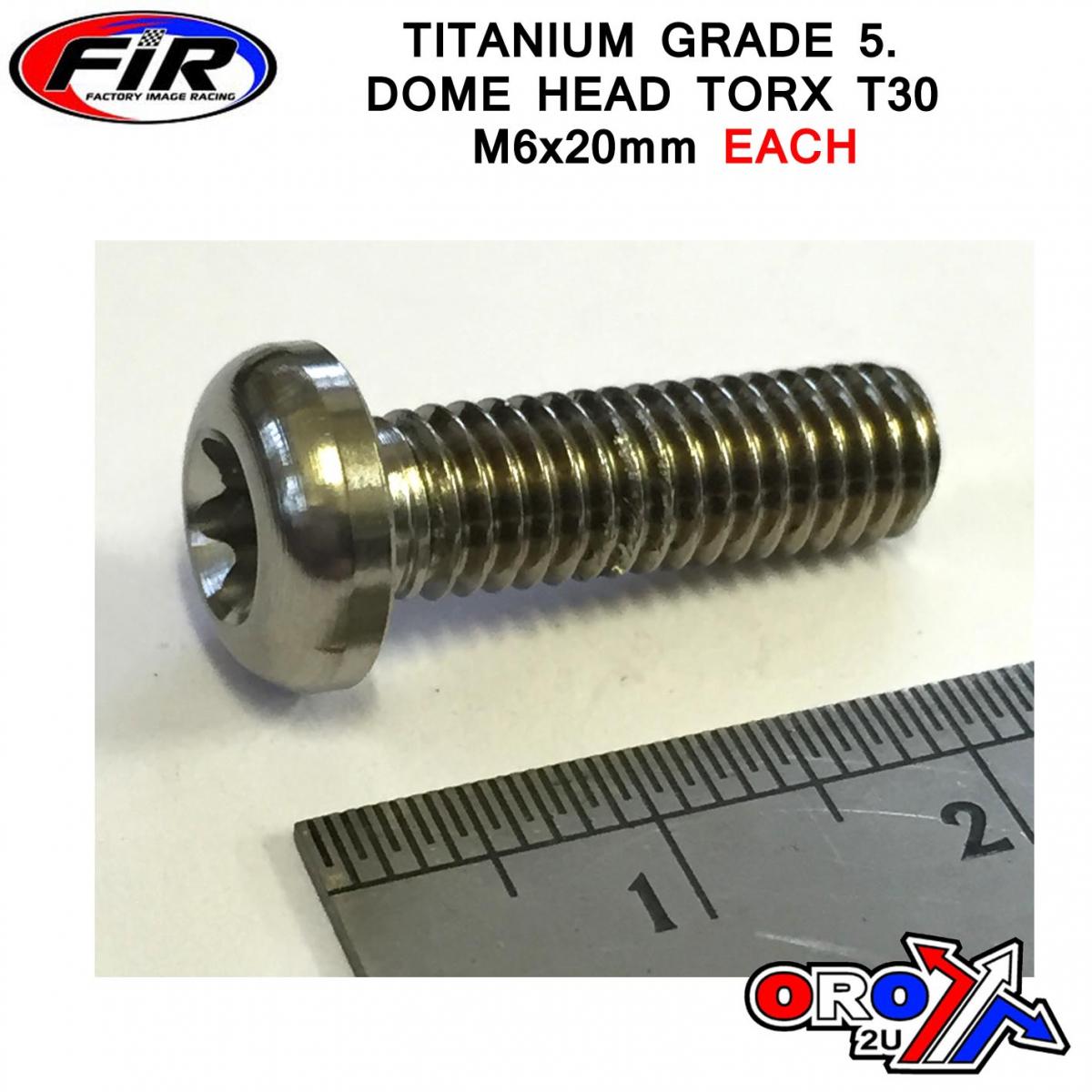 TITANIUM BUTTON TORX M6x20mm