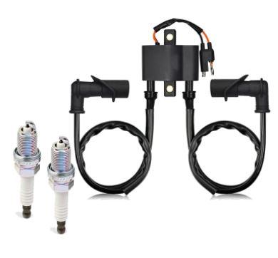 Ignition Coil Spark Plug & Cap Polaris Sportsman 600 04-05, 700 04-06, MV7 05