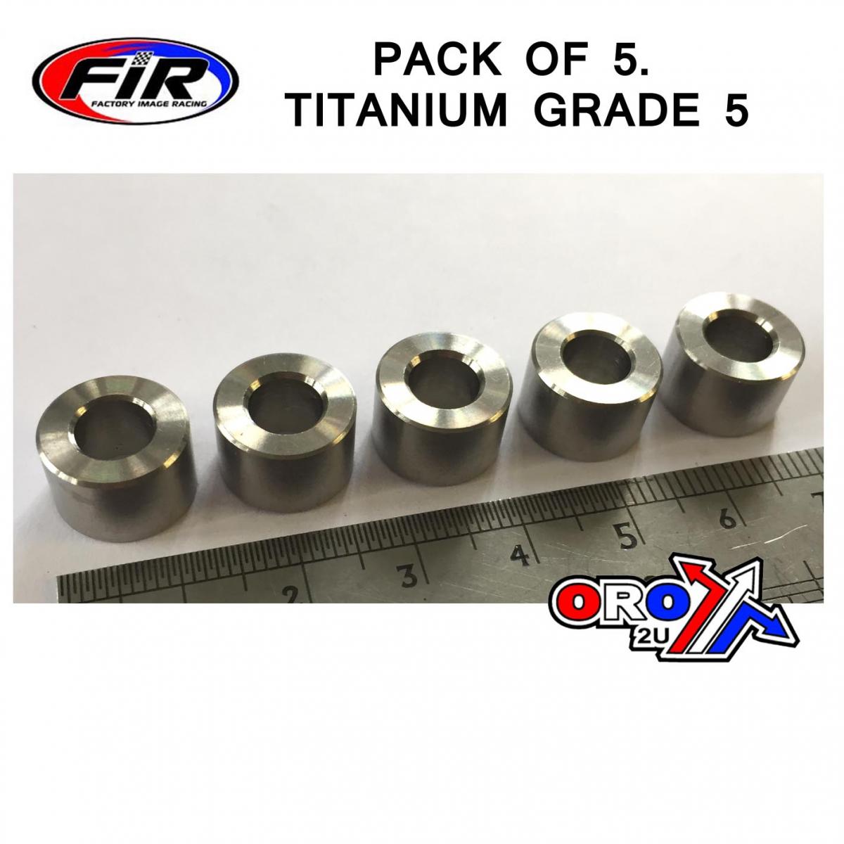 TITANIUM SPACER 6.50x8.00mm TITANIUM GRADE 5 / PACK OF 5