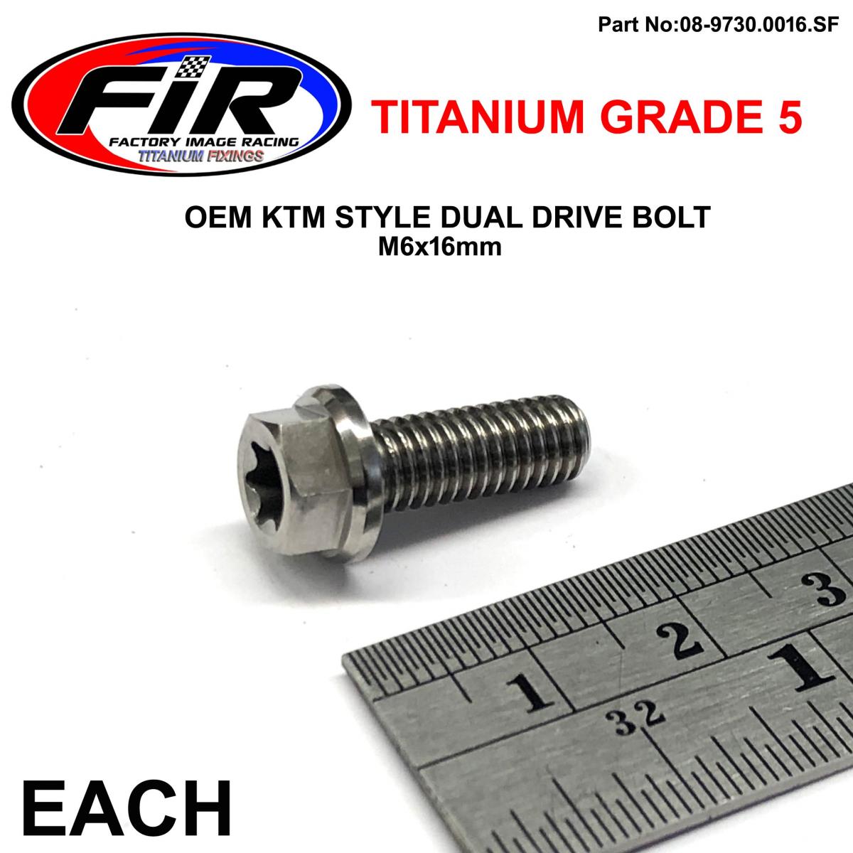 GR5 DUAL/D KTM BOLT 6x16mm EA, TITAUIUM / KTM OEM 0015060163