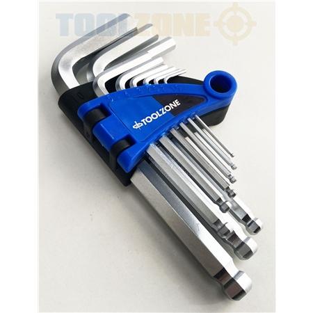 9pc SHORT HEX / ALLEN KEY SET, 1.5 2 2.5 3 4 5 6 8 10, KDPHX013