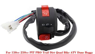 Universal LH Handlebar Switch, High Low Lighting + Start Stop