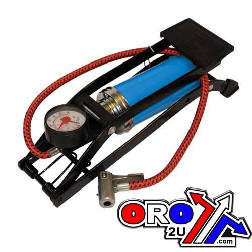 FOOT PUMP WITH GAUGE, HEAVY DUTY.