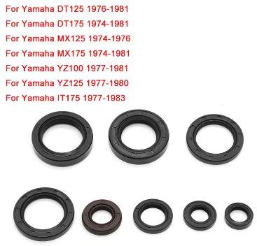 ENGINE OIL SEAL SET YAMAHA DT125 76-81, DT175 74-81, YZ100 77-81, YZ125 77-80