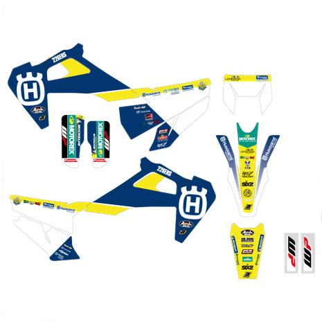 HUSQVARNA FC/TC 19-22, FE/TE 20-22 REPLICA TROPHY DECAL KIT, BLACKBIRD