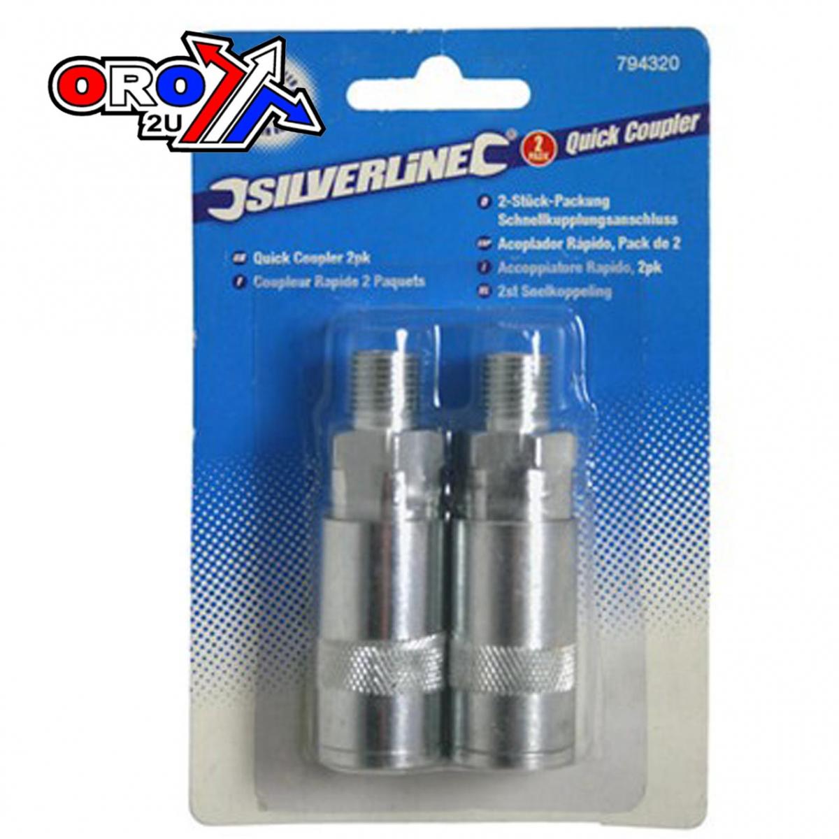 AIR LINE MALE THREAD 1/4" BSP, BAYONET QUICK COUPLER PACK 2, 794320