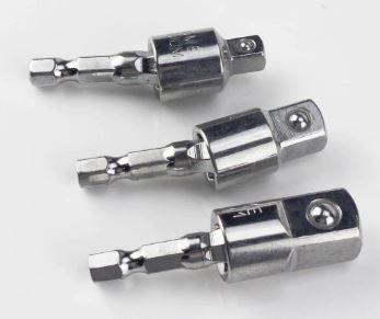 3pcs Electric Drill Socket Adapter BIT DRIVER 1/4 3/4 1/2
