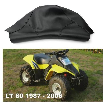 SMOOTH BLACK SEAT COVER SUZUKI LT80 1987-2006