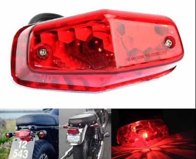 Universal Tail Light LED Red Rear Lamp, Lucas Style British Brake Light