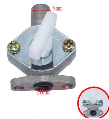 FUEL TAP universal Pocket Bike 49cc engine carb, 20mm Mount Outlet for 8mm hose
