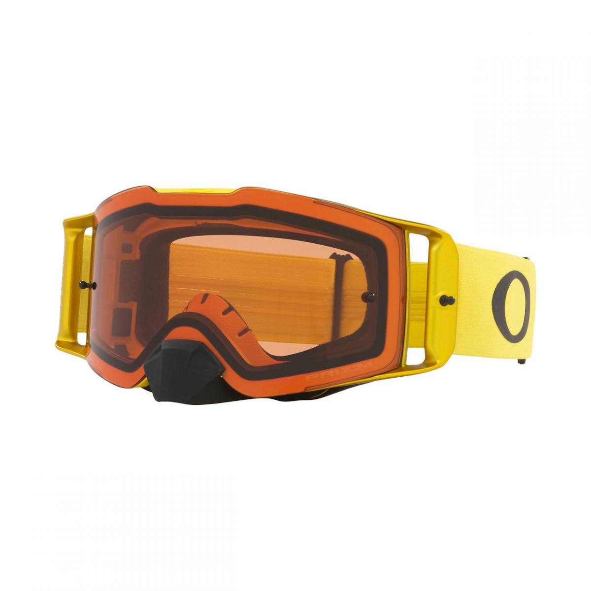 OAKLEY FRONT LINE MX MOTO YELLOW PRIZM BRONZE, OA OO7087-65 PRIZM BRONZE LENS