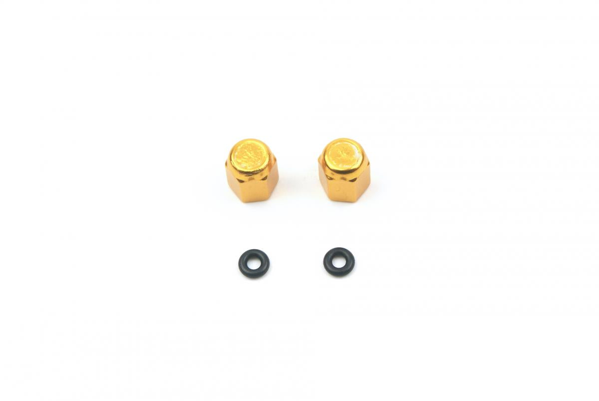 ALLOY VALVE CAP SET GOLD PAIR