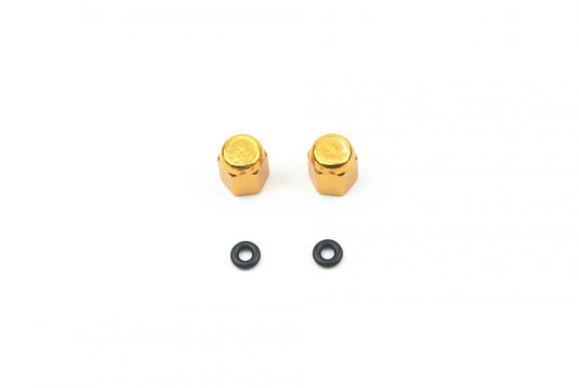 ALLOY VALVE CAP SET GOLD PAIR