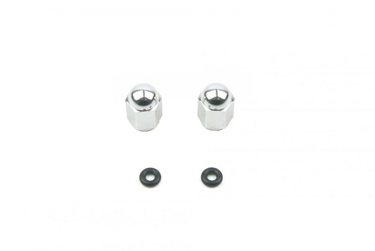 ALLOY VALVE CAP SET SILVER PAIR