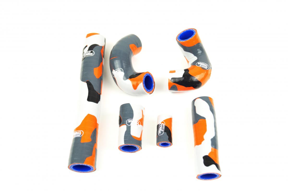 SAMCO HOSE KIT KTM 250/300 EXC TPI 18-19, 6 PIECE KITSOLAR ORANGE CAMO