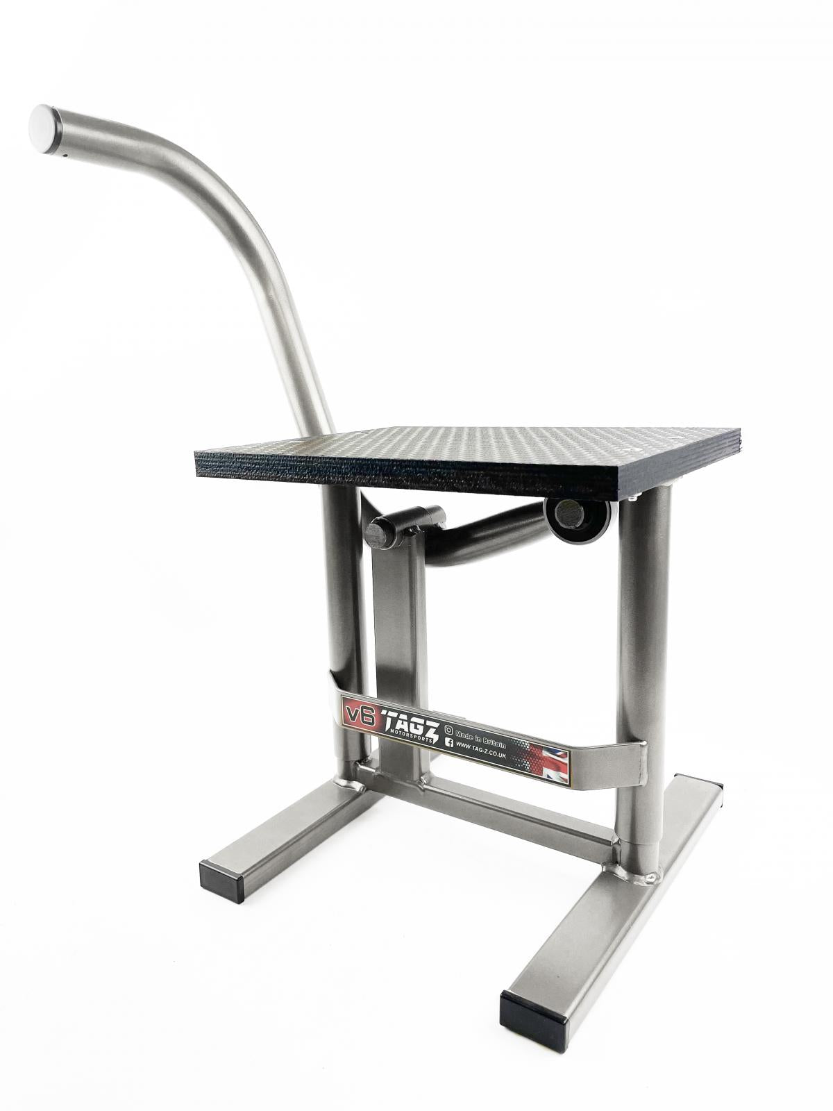 HD JACK-UP-STAND TWIN LEG v5, SILVER, LARGE STAND 440mm HIGH