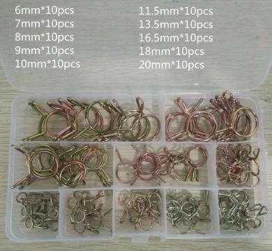 100pcs Hose Clamp High Quality, 6MM - 20MM RANGE