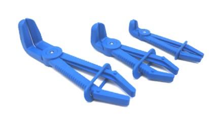 ANGLED FUEL LINE CLAMPING PLIERS SET, 10mm - 24mm HOSES (PACK OF 3)