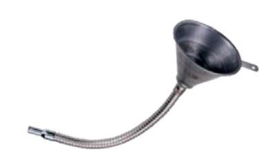 FLEXIBLE STEEL FUNNEL, 150mm diameter 370mm flexible shaft