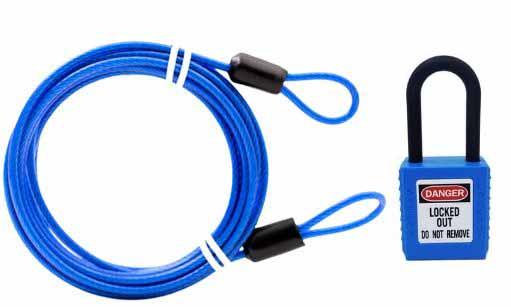 HEAVY DUTY 2M CABLE WIRE + PADLOCK