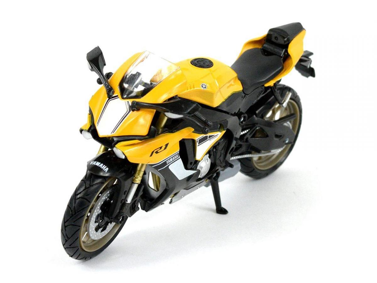 NEWRAY DIE CAST MODEL YAMAHA YZF-R1 2016, YELLOW AND BLACK, SCALE 1:12