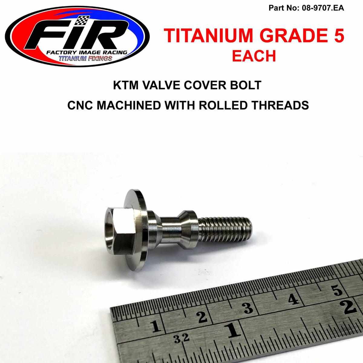 GR5 KTM VALVE COVER BOLT M6x27mm, 78036054100 / M6x1.00mm PITCH,  / EACH