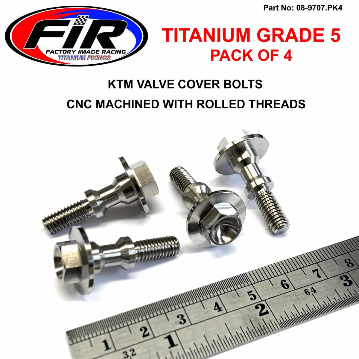 GR5 KTM VALVE COVER BOLT M6x27mm, 78036054100 / PACK OF 4,  / M6x1.00mm PITCH