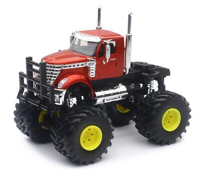 NEWRAY DIE CAST MODEL INTERNATIONAL LONESTAR TRUCK RED AND BLACK, SCALE 1:43