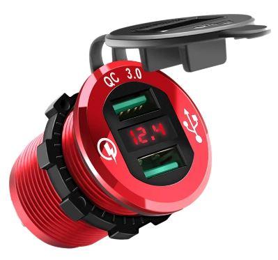 Quick Charge 3.0 TWIN USB CONNECTOR RED