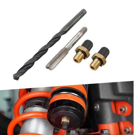 2pcs Shock Schrader Valve M8x1.0, Tap & Drill Nitrogen Universal