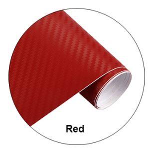RED CARBON FIBER DECAL SHEET 30x127cm,  3D FIBER VINYL