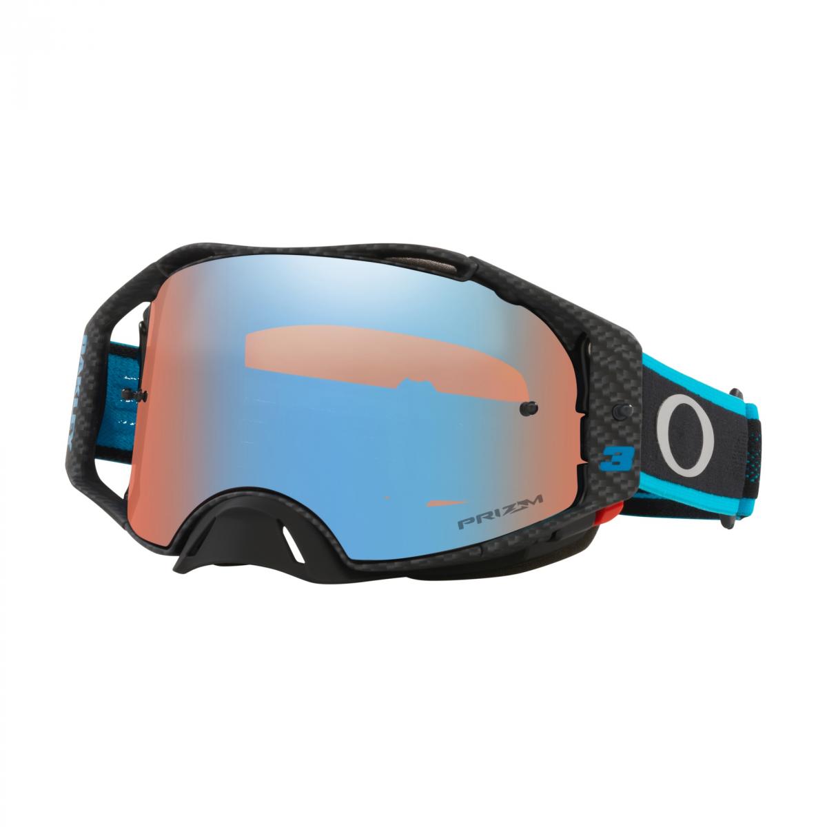 OAKLEY AIRBRAKE, CARBON/BLUE/BLACK, OO7046-C7, PRIZM SAPPHIRE LENS OA OO7046-C7