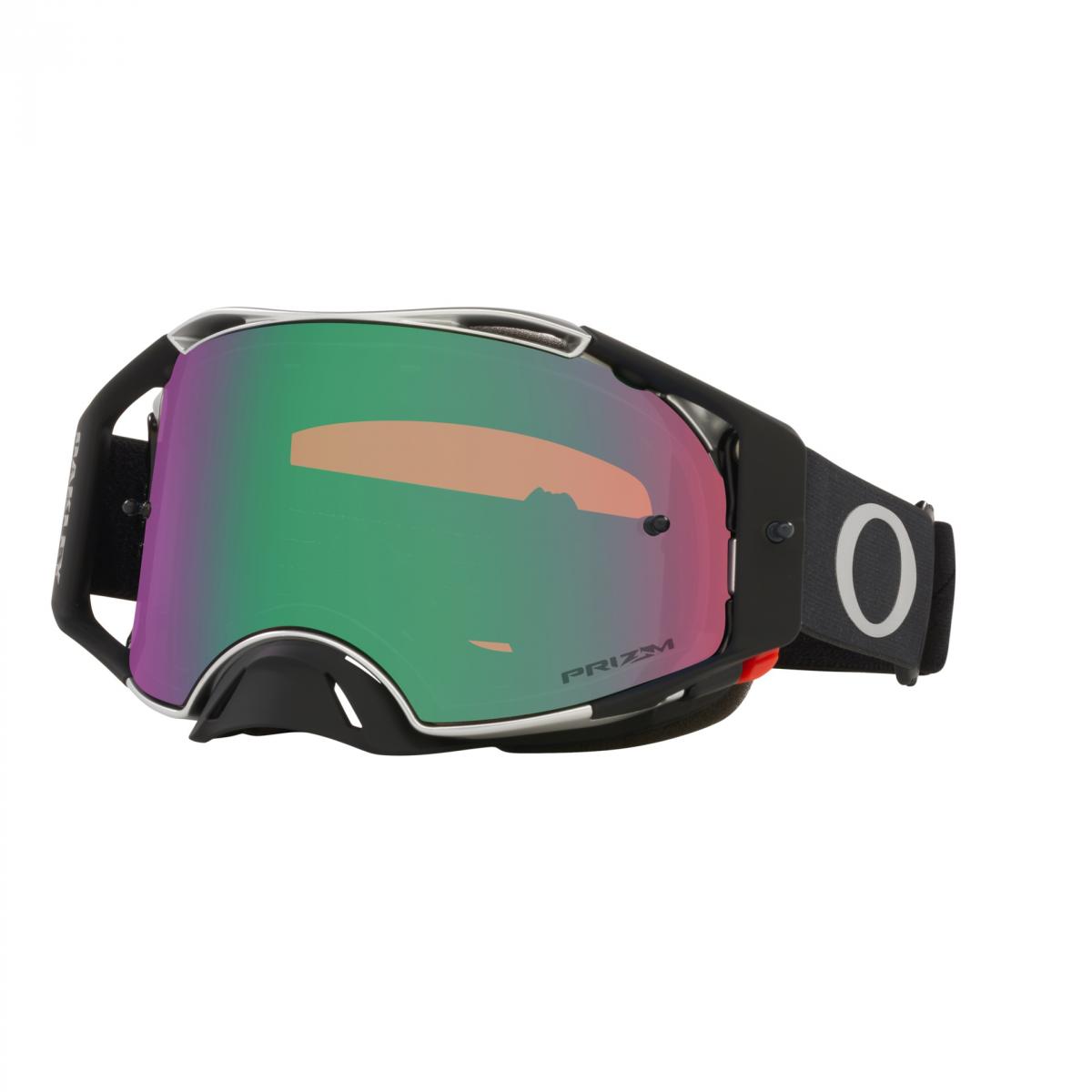 OAKLEY AIRBRAKE MX TUFF BLOCKS BLACK/GUNMETAL, PRIZM MX JADE LENS OA OO7046-C1