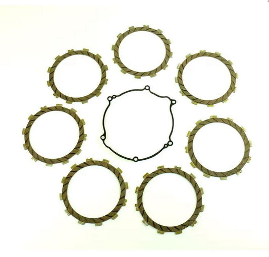 CLUTCH FRICTION PLATE SET KAWA KX125 03-08, ATHENA P40230063, WITH GASKET
