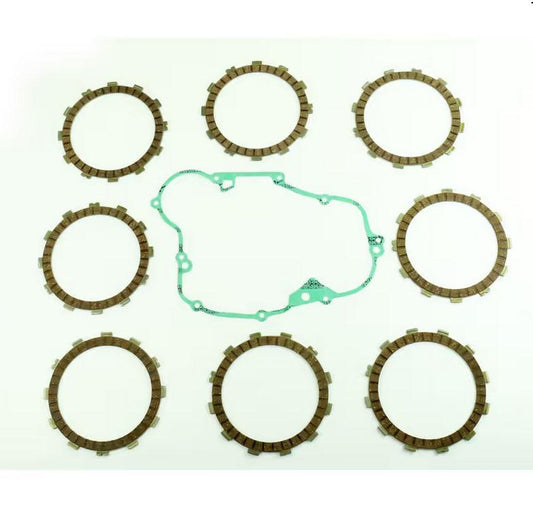 CLUTCH FRICTION PLATE SET KAWA KX500 88-04, ATHENA P40230065, WITH GASKET